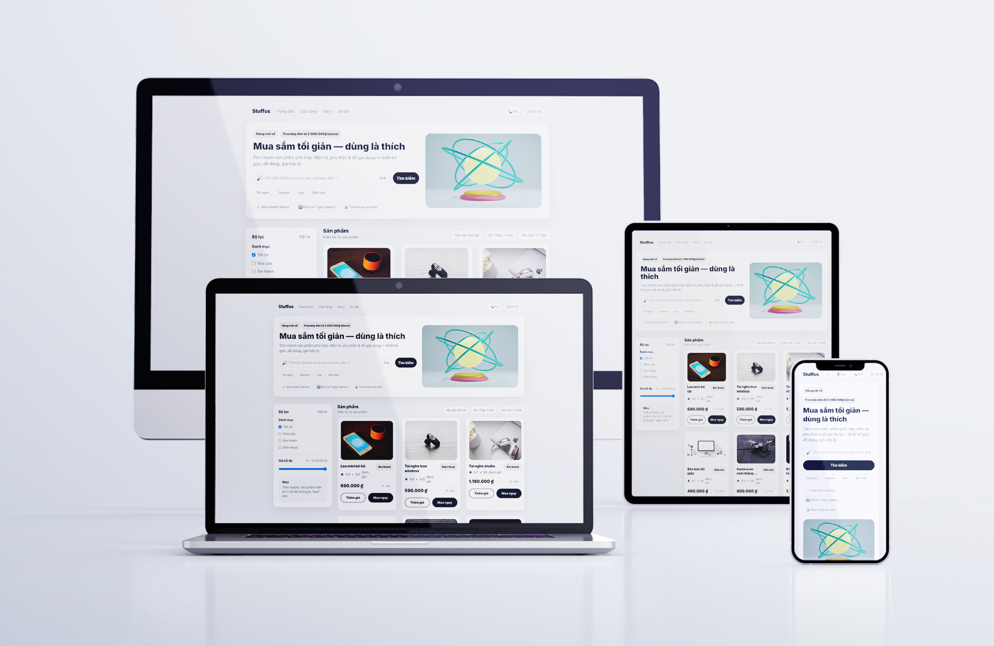 Website Bán hàng online - E-Commerce - dự án tiêu biểu